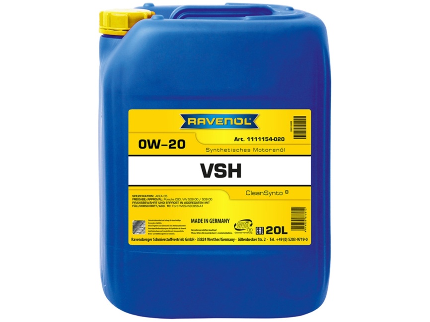 Моторное масло RAVENOL VSH SAE 0W-20 (20л) фото 1