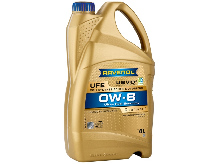 Моторное масло RAVENOL UFE Ultra Fuel Economy SAE 0W-8 (4л) фото 1