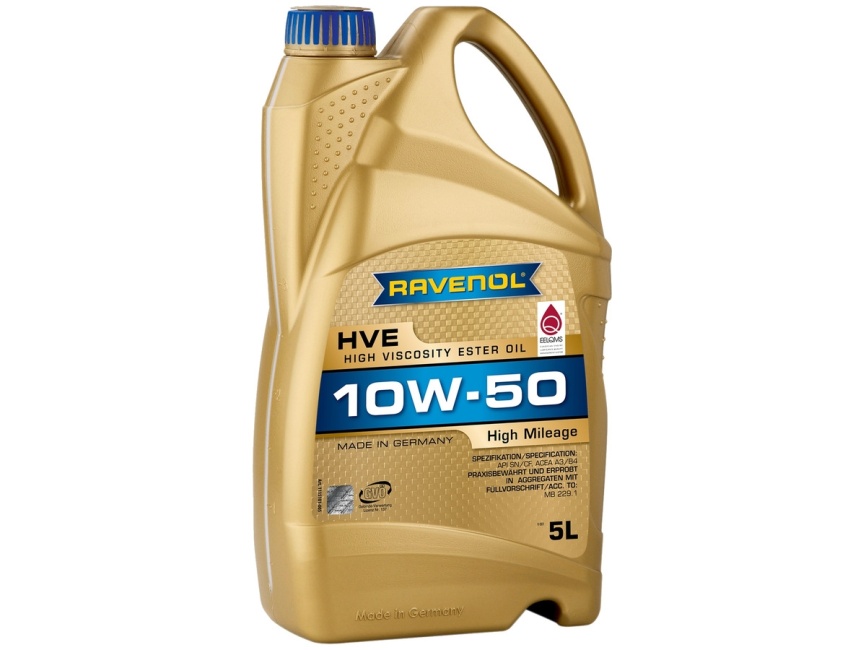 Моторное масло RAVENOL HVE High Viscosity Ester Oil SAE 10W-50 (5л) фото 1