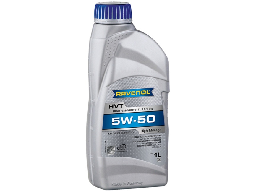 Моторное масло RAVENOL HVT High Viscosity Turbo Oil SAE 5W-50 (1л) фото 1