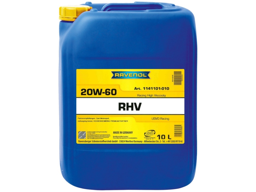 Моторное масло RAVENOL RHV Racing High Viscosity SAE 20W-60 (10л) фото 1