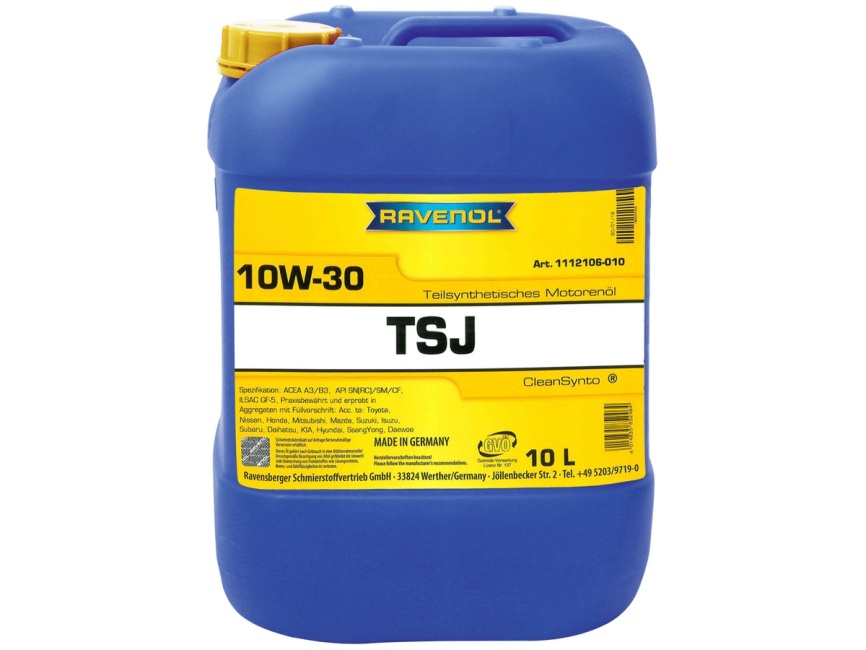 Моторное масло RAVENOL TSJ SAE 10W-30 (10л) фото 1