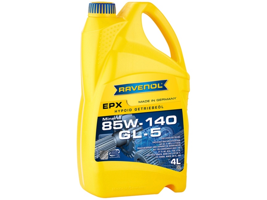 Трансмиссионное масло RAVENOL Getriebeoel EPX SAE 85W-140 GL-5 (4л) фото 1