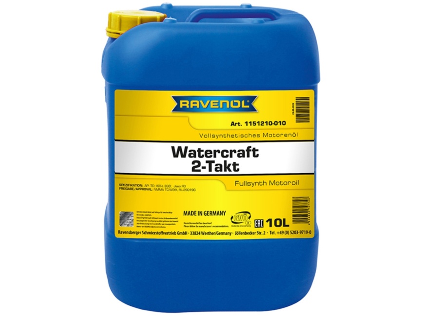 Моторное масло для 2-Такт RAVENOL WATERCRAFT Fullsynth. 2-Takt (10л) фото 1