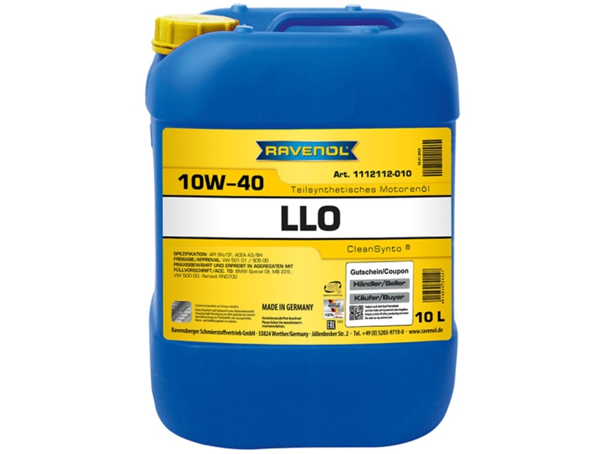 Моторное масло RAVENOL LLO SAE 10W-40 (10л) фото 1