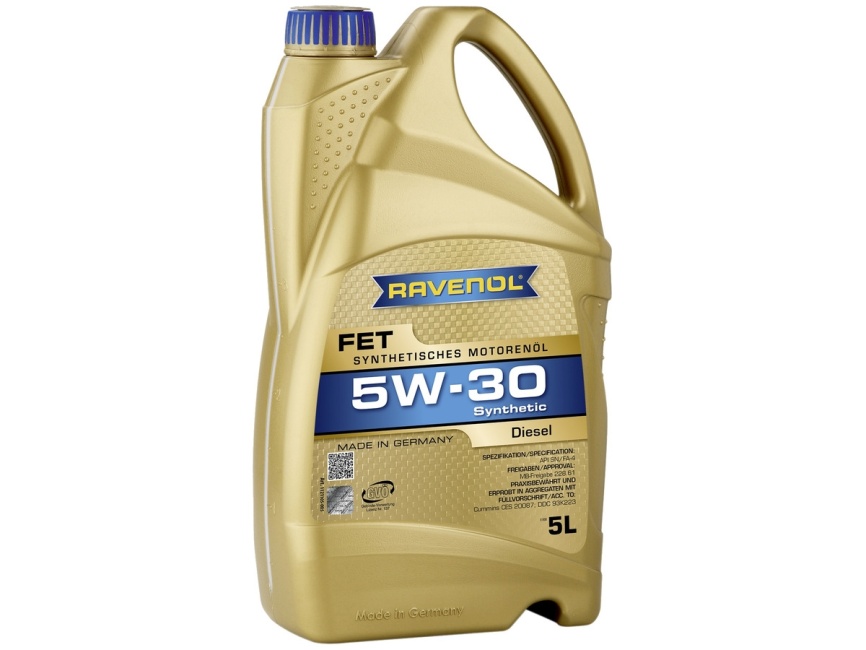 Моторное масло RAVENOL FET Fuel Efficiency Truck SAE 5W-30 (5л) фото 1