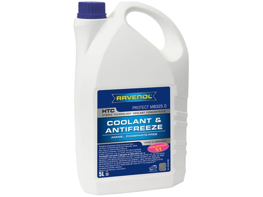 Антифриз концентрат синий RAVENOL HTC CONCENTRATE PROTECT MB 325.0 (5л) фото 1