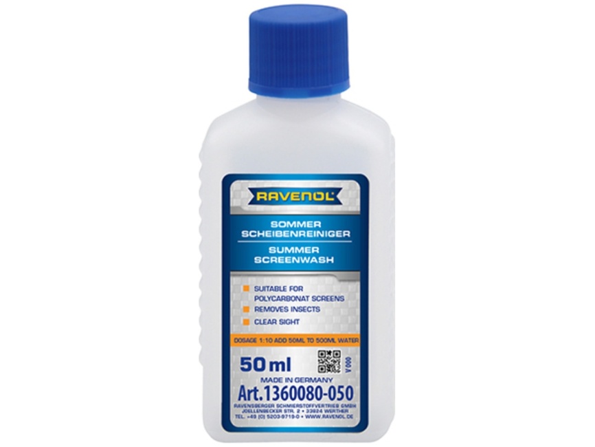 Омыватель летний концентрат RAVENOL Sommerscheibenr.Konz. 1:10 (0.05л) фото 1