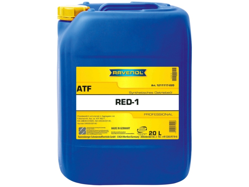 Трансмиссионное масло RAVENOL ATF RED-1 (20л) фото 1