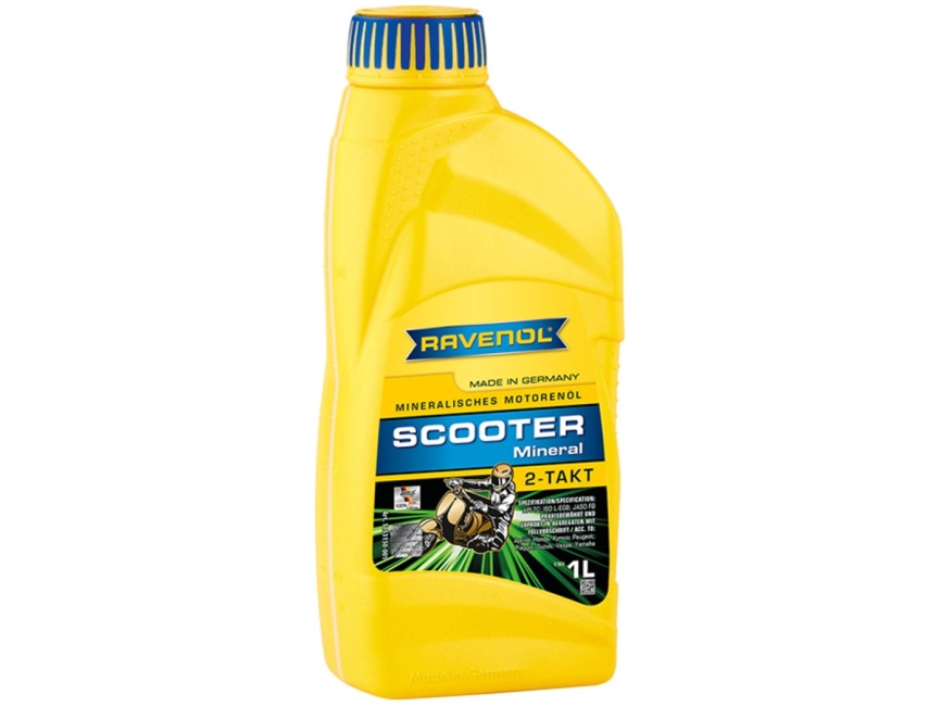 Моторное масло для 2-Такт скутеров RAVENOL Scooter 2-Takt Mineral (1л) фото 1