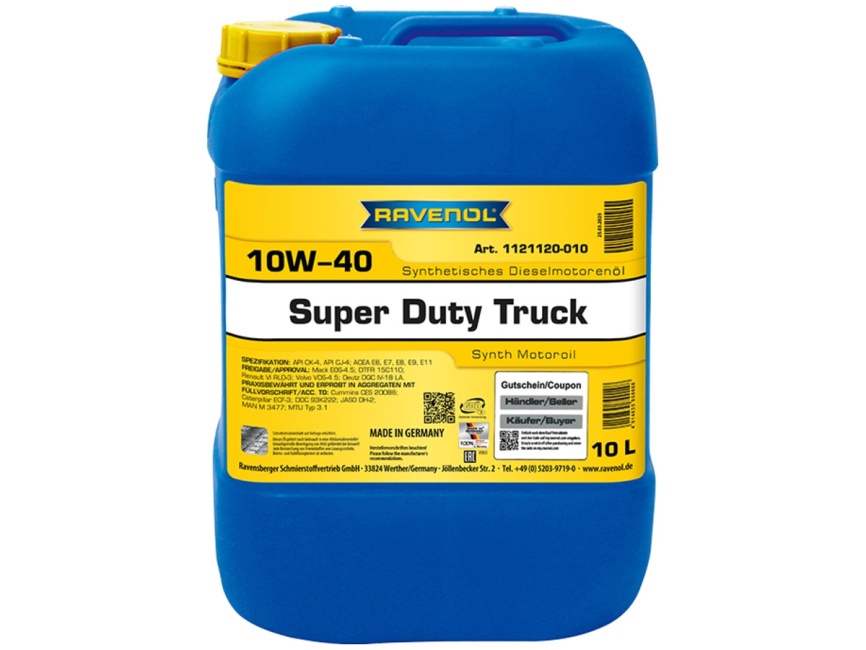 Моторное масло RAVENOL SDT Super Duty Truck SAE 10W-40 (10л) фото 1