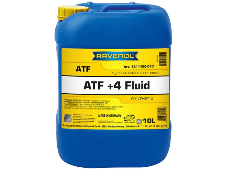Трансмиссионное масло RAVENOL ATF+4 Fluid (10л) фото 1