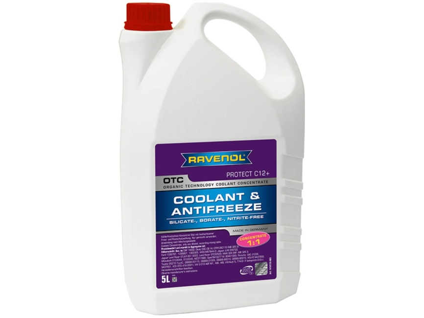 Антифриз концентрированный RAVENOL OTC Concentrate Protect C12+ (5л) фото 1