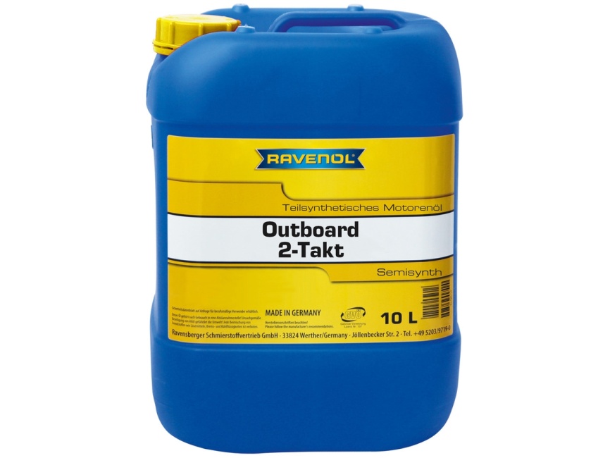 Моторное масло для 2Т лод.моторов RAVENOL Outboardoel 2T teilsynth. (10л) фото 1
