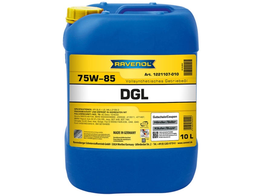 Трансмиссионное масло RAVENOL DGL SAE 75W-85 GL-5 LS (10л) фото 1
