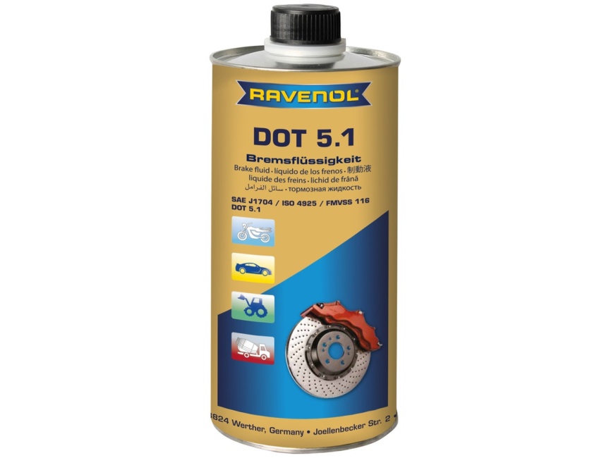 Тормозная жидкость RAVENOL DOT-5.1 (1л) фото 1