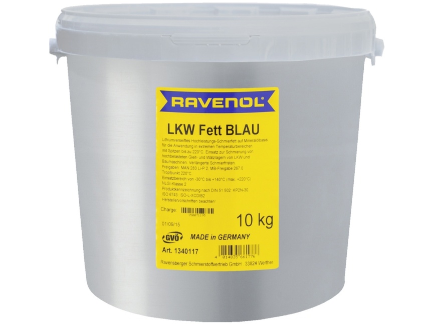 Смазка RAVENOL LKW Fett Blau (10кг) фото 1