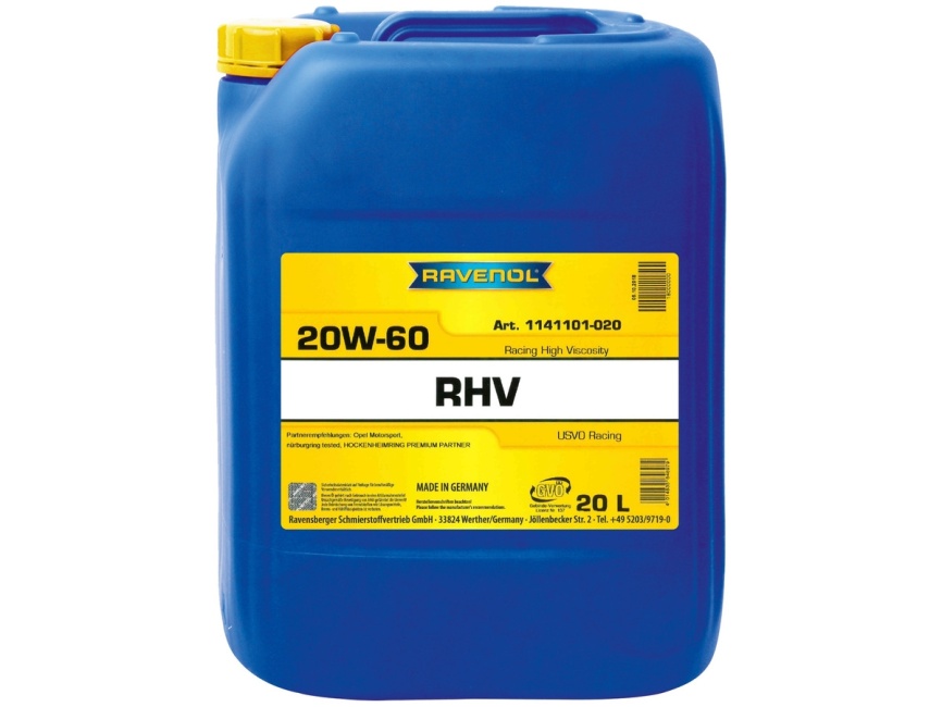 Моторное масло RAVENOL RHV Racing High Viscosity SAE 20W-60 (20л) фото 1
