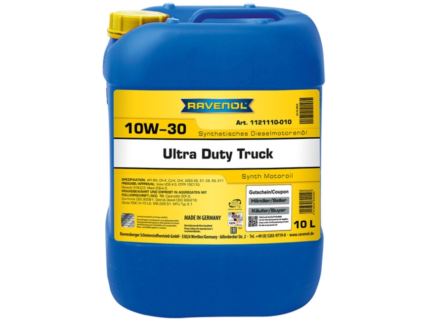Моторное масло RAVENOL UDT Ultra Duty Truck SAE 10W-30 (10л) фото 1