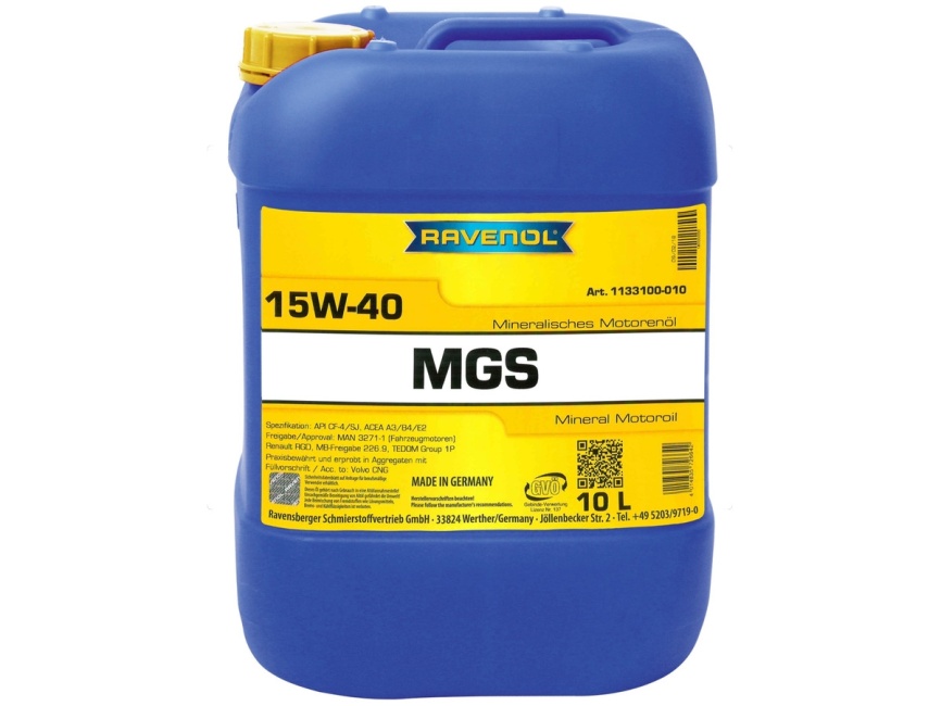 Моторное масло RAVENOL MGS SAE 15W-40 (10л) фото 1