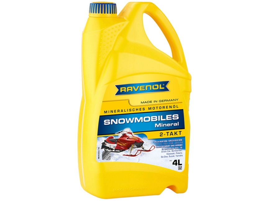 Масло для 2-Такт снегоходов RAVENOL Snowmobiles Mineral 2-Takt (4л) фото 1