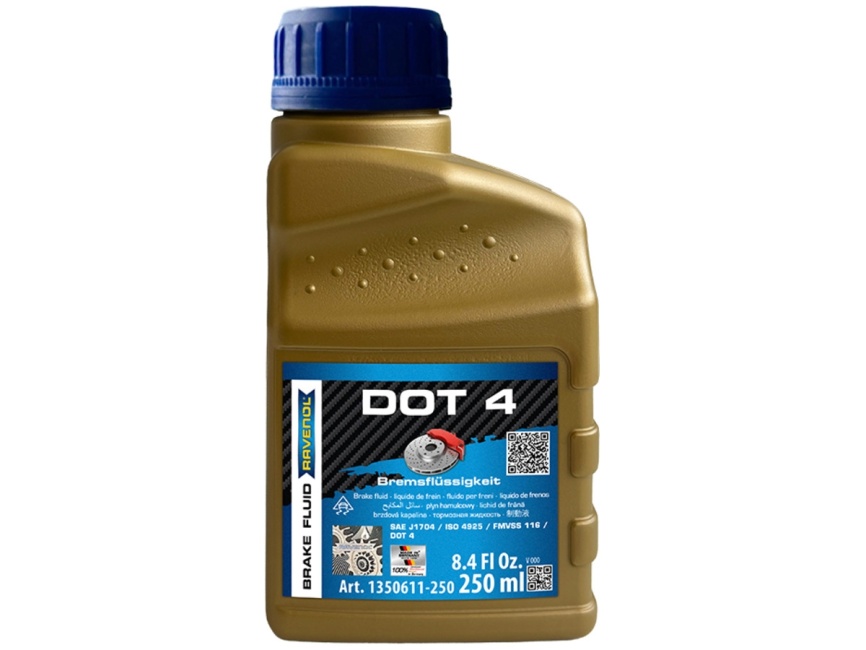 Тормозная жидкость RAVENOL DOT-4 (0,25л) new фото 1