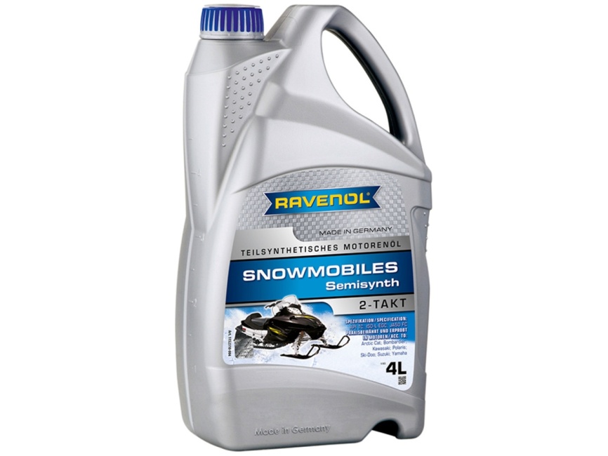 Масло для 2-Такт снегоходов RAVENOL Snowmobiles Teilsynth. 2-Takt (4л) фото 1