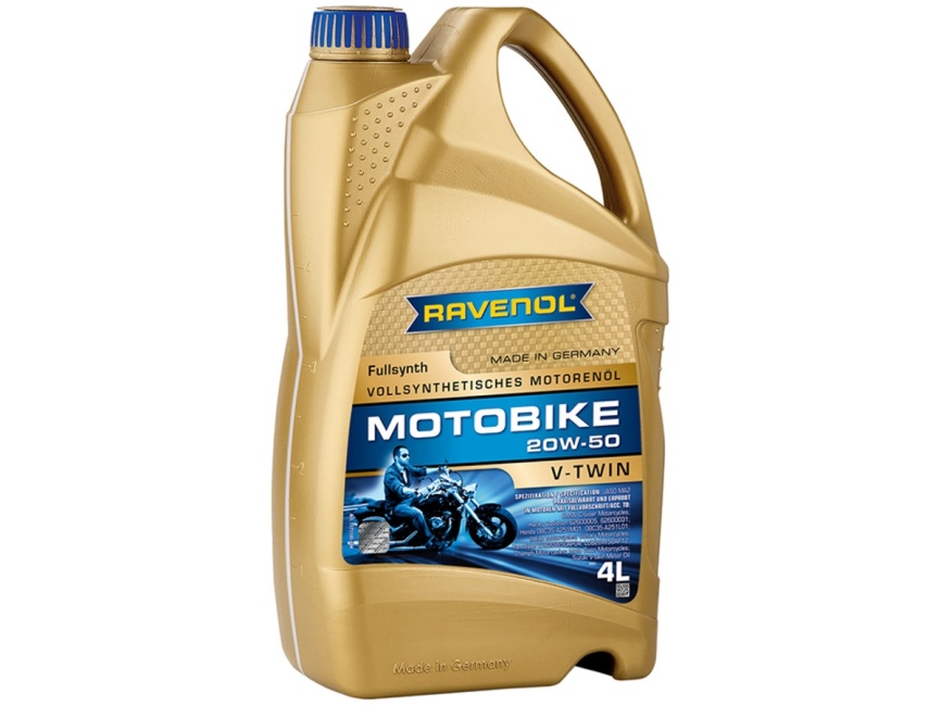 Моторное масло RAVENOL Motobike V-Twin SAE 20W-50 Fullsynth (4л) фото 1