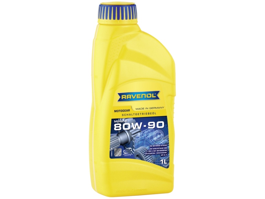Трансмиссионное масло RAVENOL Motogear SAE 80W-90 GL-4 (1л) фото 1